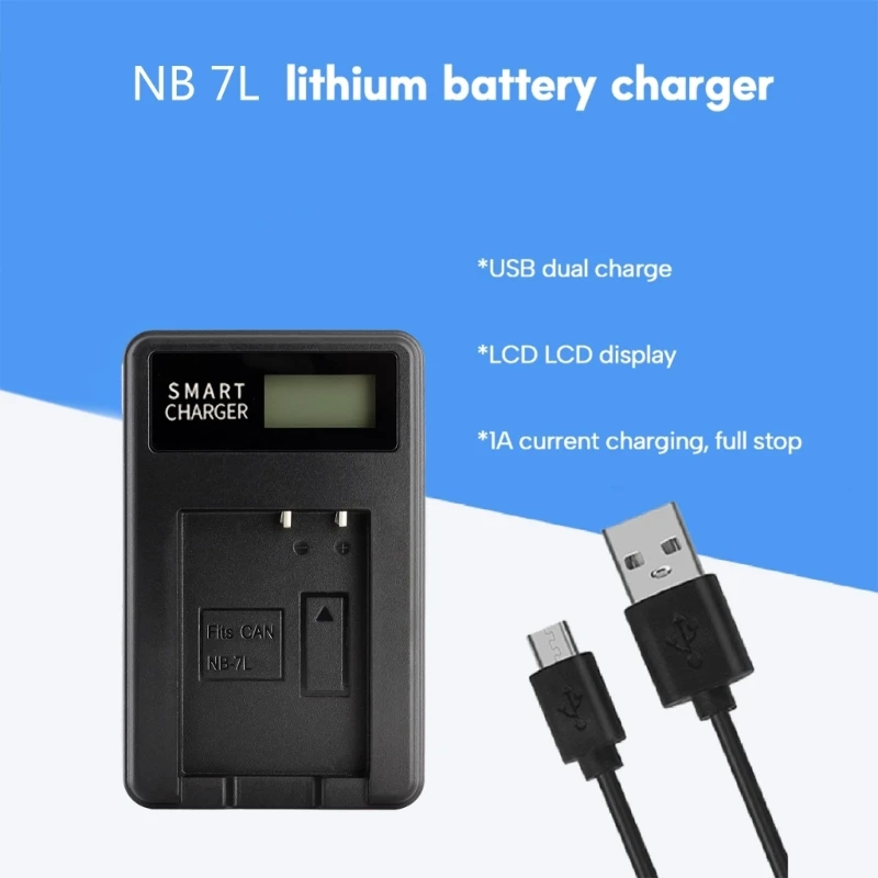 Chargeur batterie caméra USB NB7L efficace pour G12 SX30 alimenté K1KF