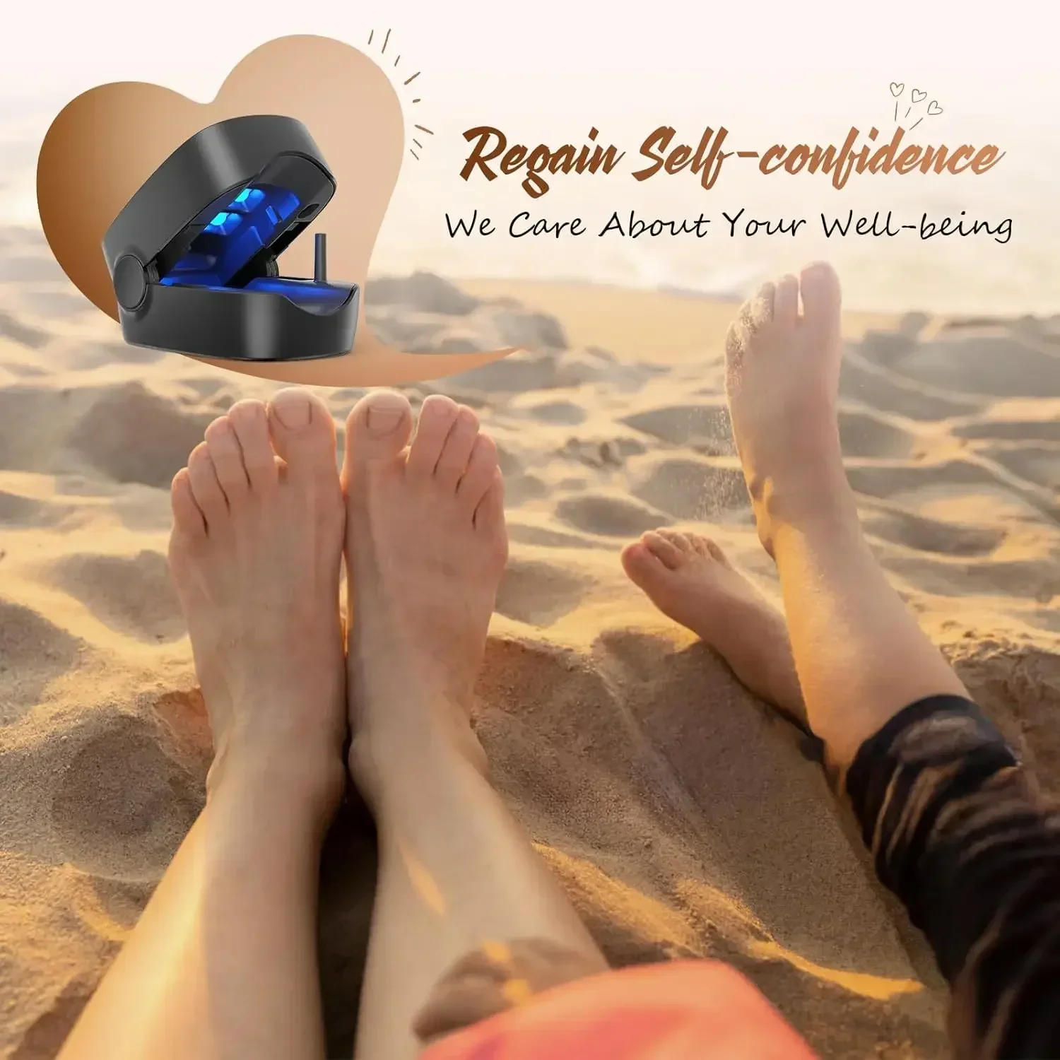 Nail Fungus Treatment Led Laser Device For Cleaning Onychomycosis USB Charge 905nm Infrared Light 470nm Blue Light Nail Care New