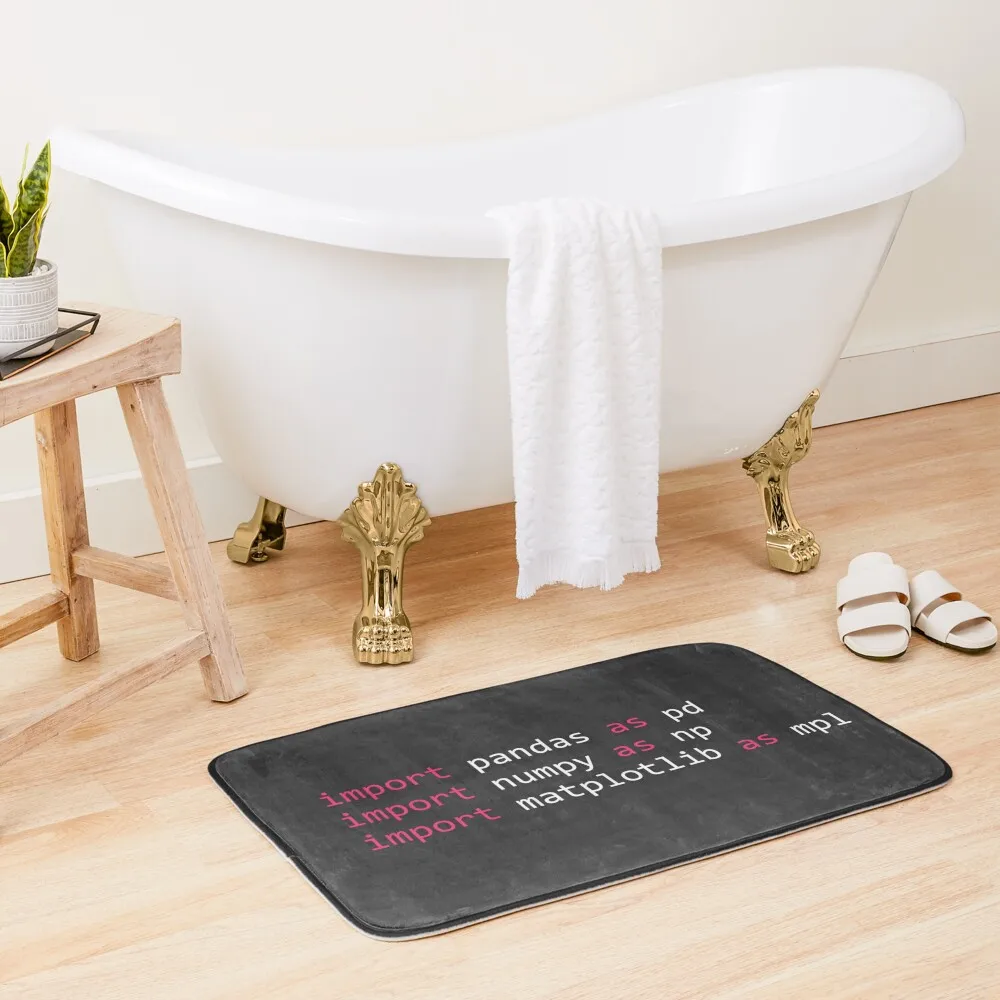 

Python Starter Kit. White font Bath Mat Waterproof Bathroom Rugs Rooms Bathroom Shower Mat