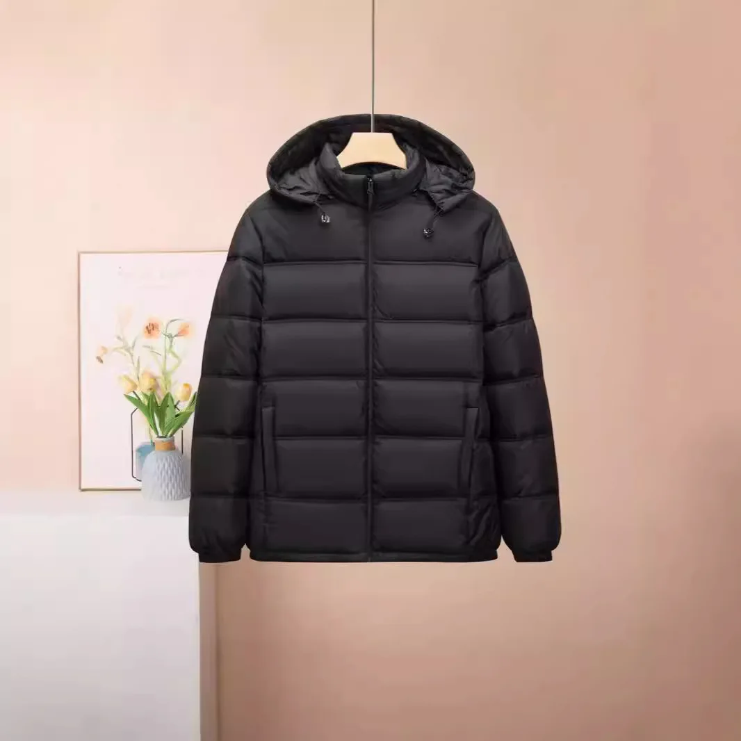Men's Cotton Coat Thickened Hooded Jacket in Autumn Winter Detachable Hat Jacket Short Jacket