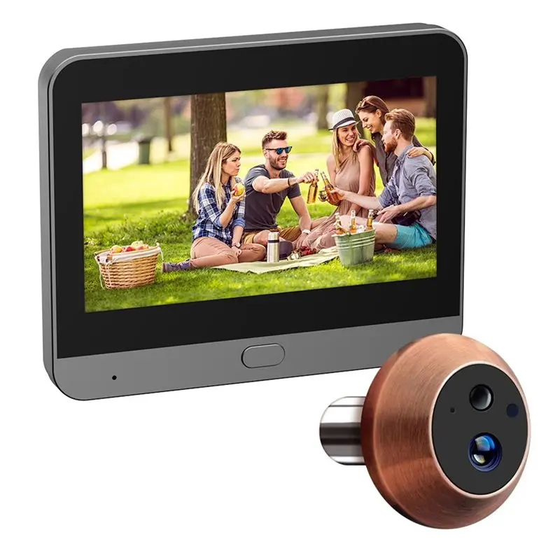 ABAC-Smart Wireless Wifi 3MP كاميرا باب ثقب الباب الصغيرة Tuya فيديو إنترفون PIR كشف الحركة نظام الحماية المنزلي جرس الباب