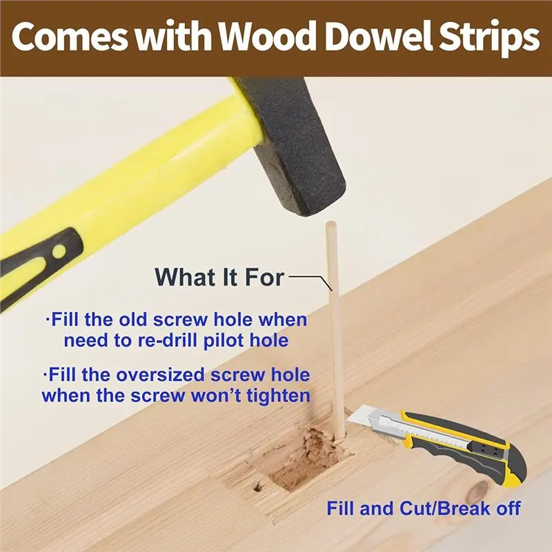 FULL-Door Latch Repair Kit Standard Door Lock Strike Plate With Spacer Shim Restorer For Doors That Won' T Latch In