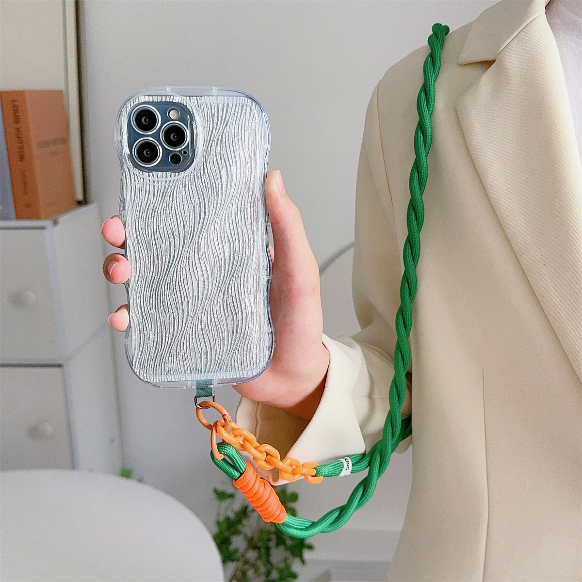 Cute Phone Lanyard, Universal Case Acrylic Crossbody Strap