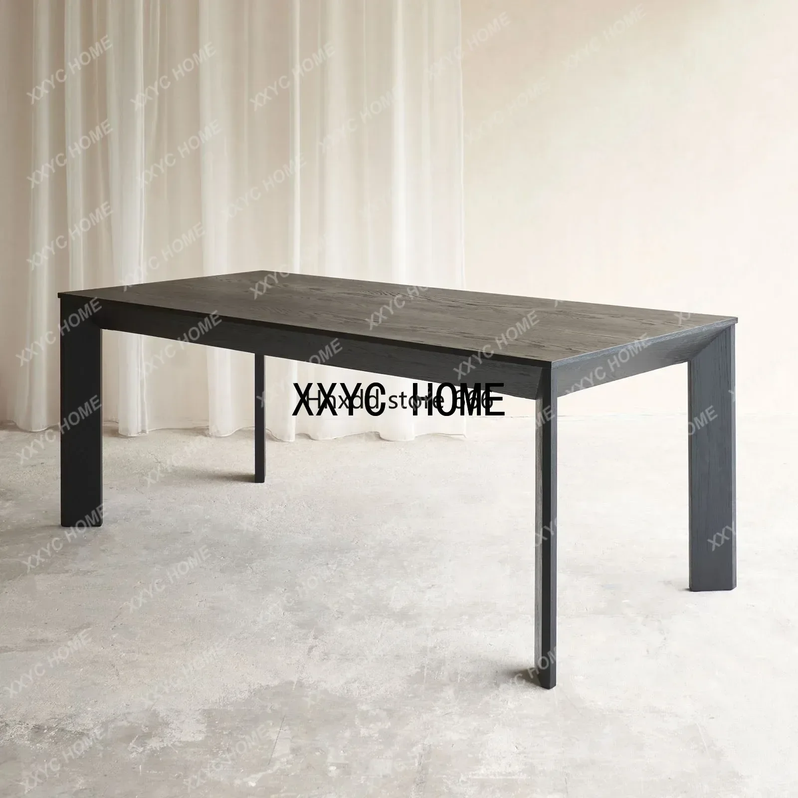 Nordic solid wood dining table log workbench designer office meeting