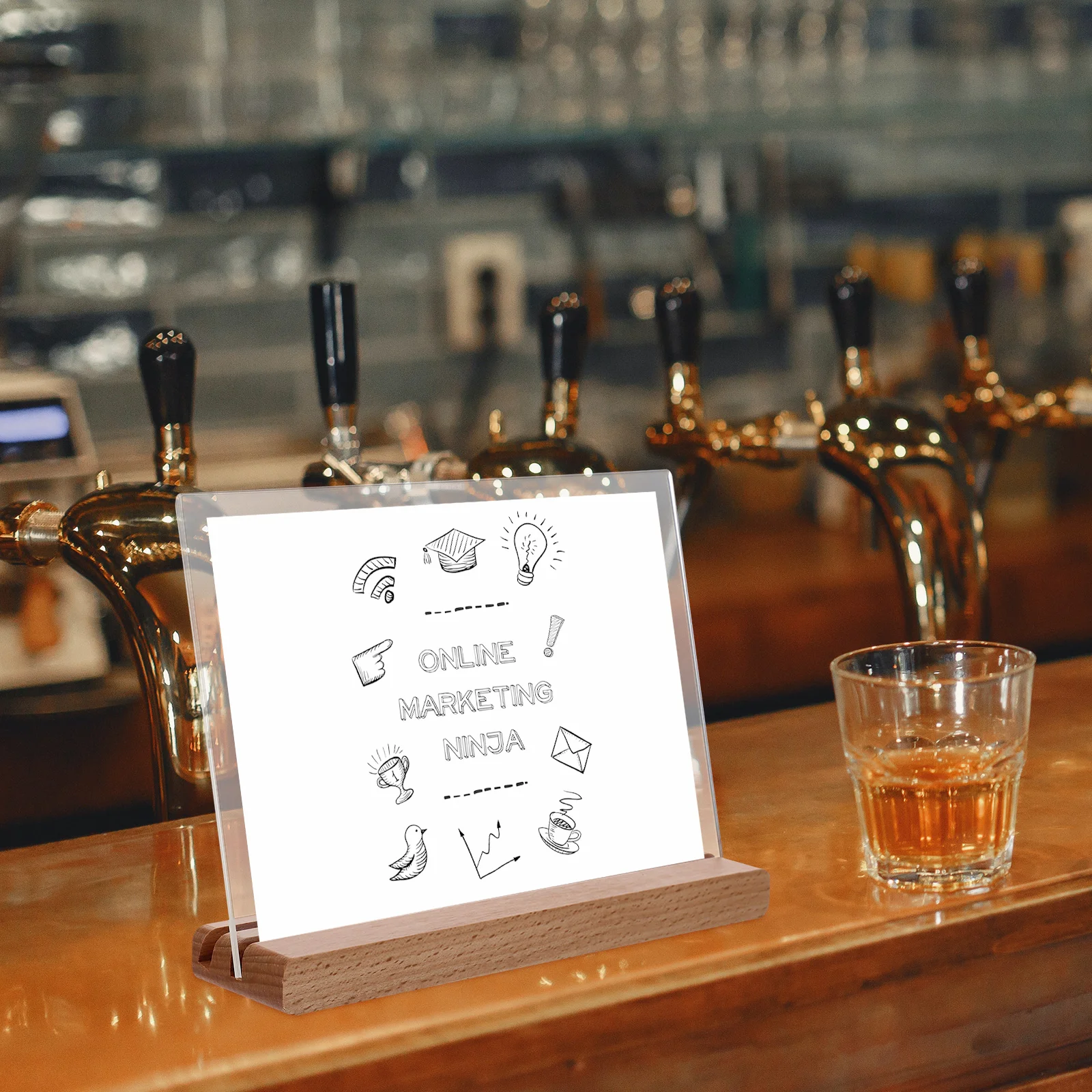 Dual Purpose Display Stand Shop Rack Menu Board Digital Signage Label Holder Acrylic Tag Showing Office Shelf