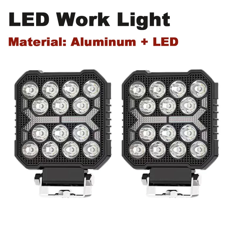 

Dual Color Accessories Work Light 3030 LED Chip Light Round Square Off Headlights 4.3Inch Combo LED Light 12V-24V Car Headlights