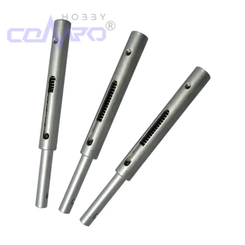 Jambes de train d'atterrissage Anti-Vibration légères en alliage d'aluminium, tige droite d'amortisseur pour modèle d'avion RC, accessoire de pièce, 3 pièces