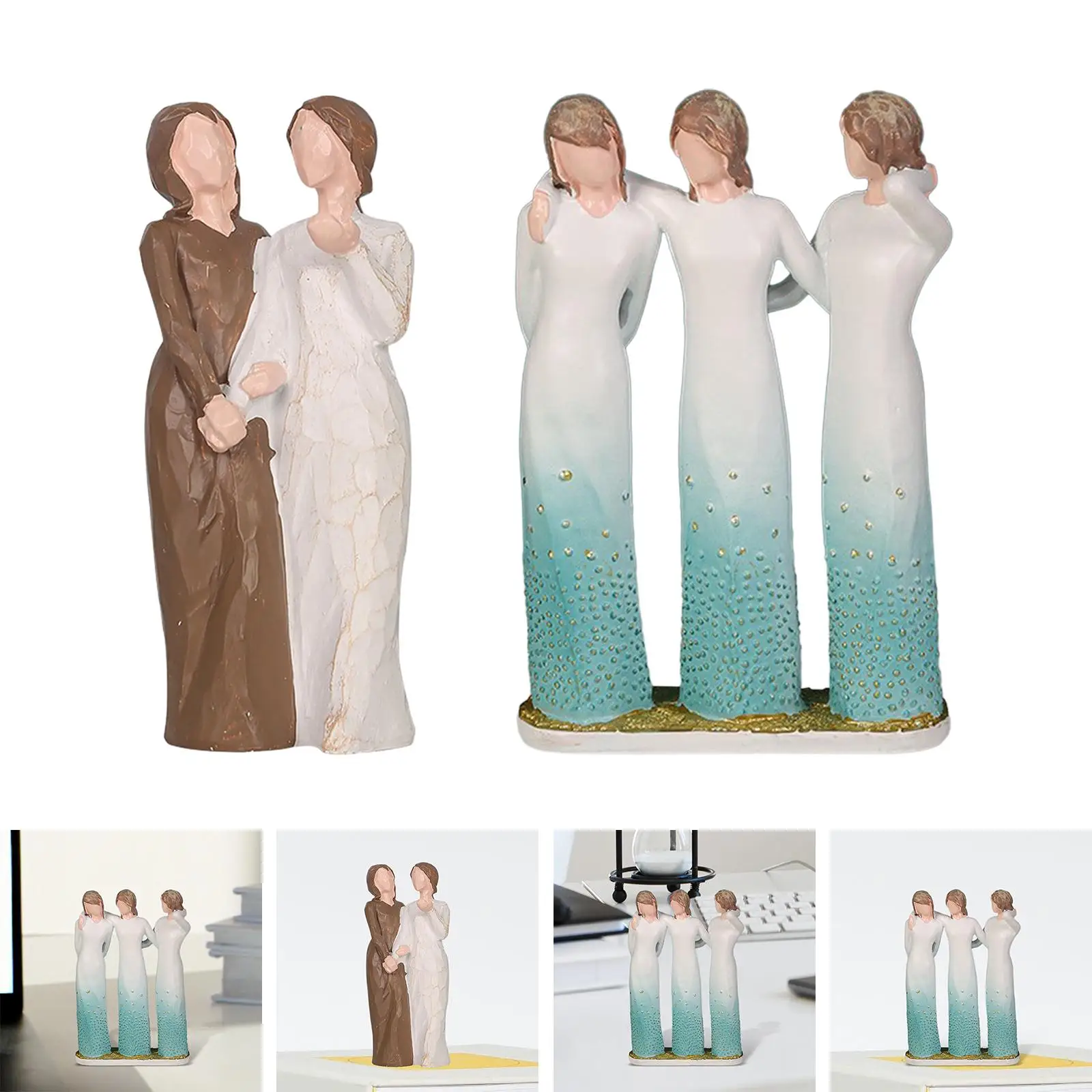 Sister Figurine Collectible Art Crafts Resin Gift for Best Friend Bestie Women