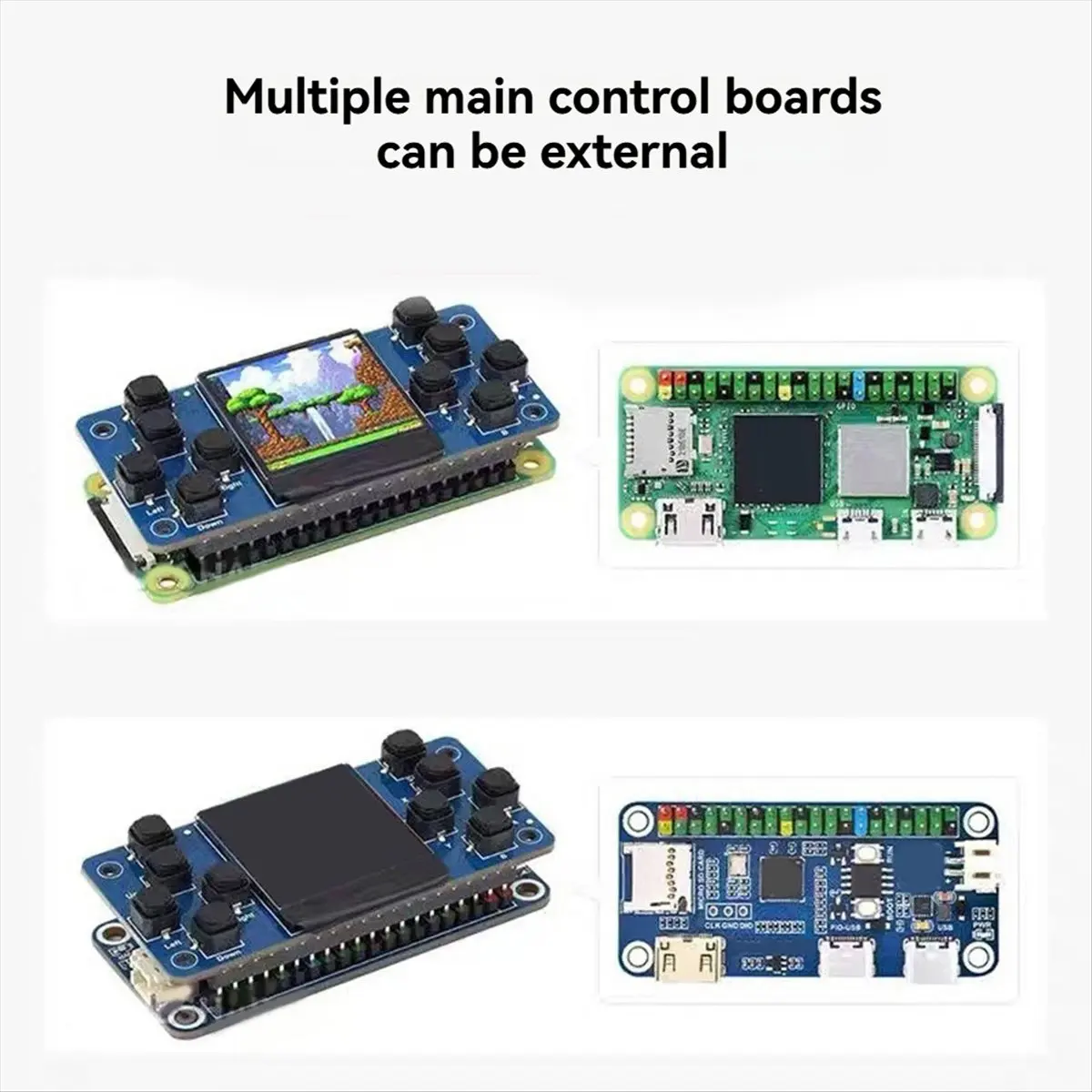 100% New 1.3inch LCD Display Screen Game Module with Button and Audio Buzzer Speaker for Zero 2W RP2040-PiZero A