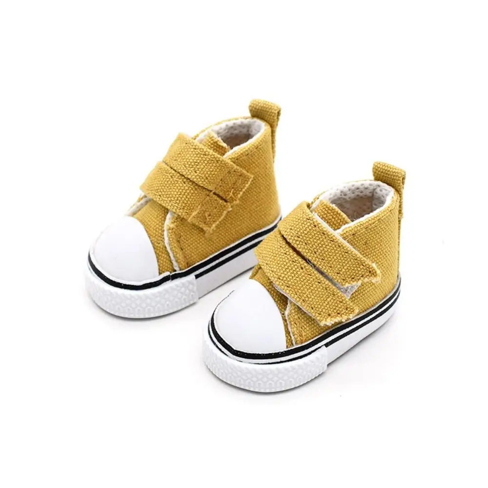

1 Pair 5cm Length Doll Canvas Shoes DIY Mini Doll Sneakers Colorful High Top 1/6 Scale Mini Sneakers BJD Doll Shoes
