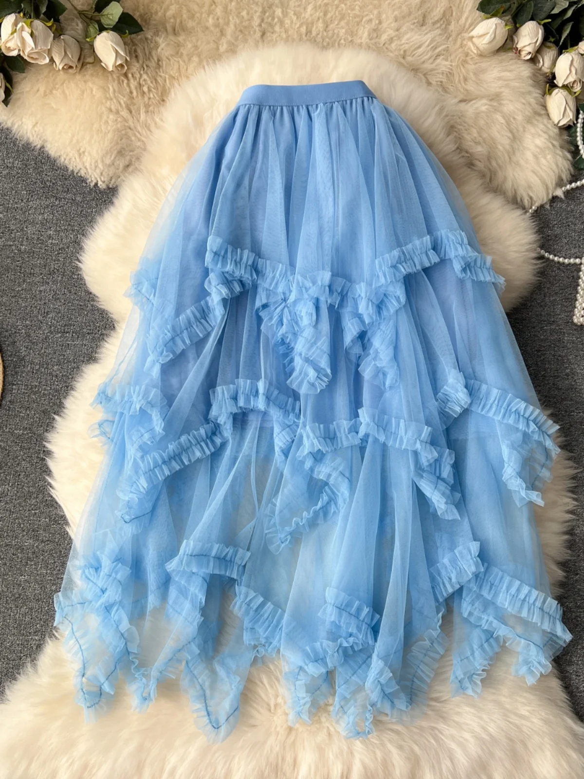 

Gentle Fene Me f Skirt Korean Sle High Waist A-Line Midi Skirt for Young Women 8-24 Years Old Autumn Season
