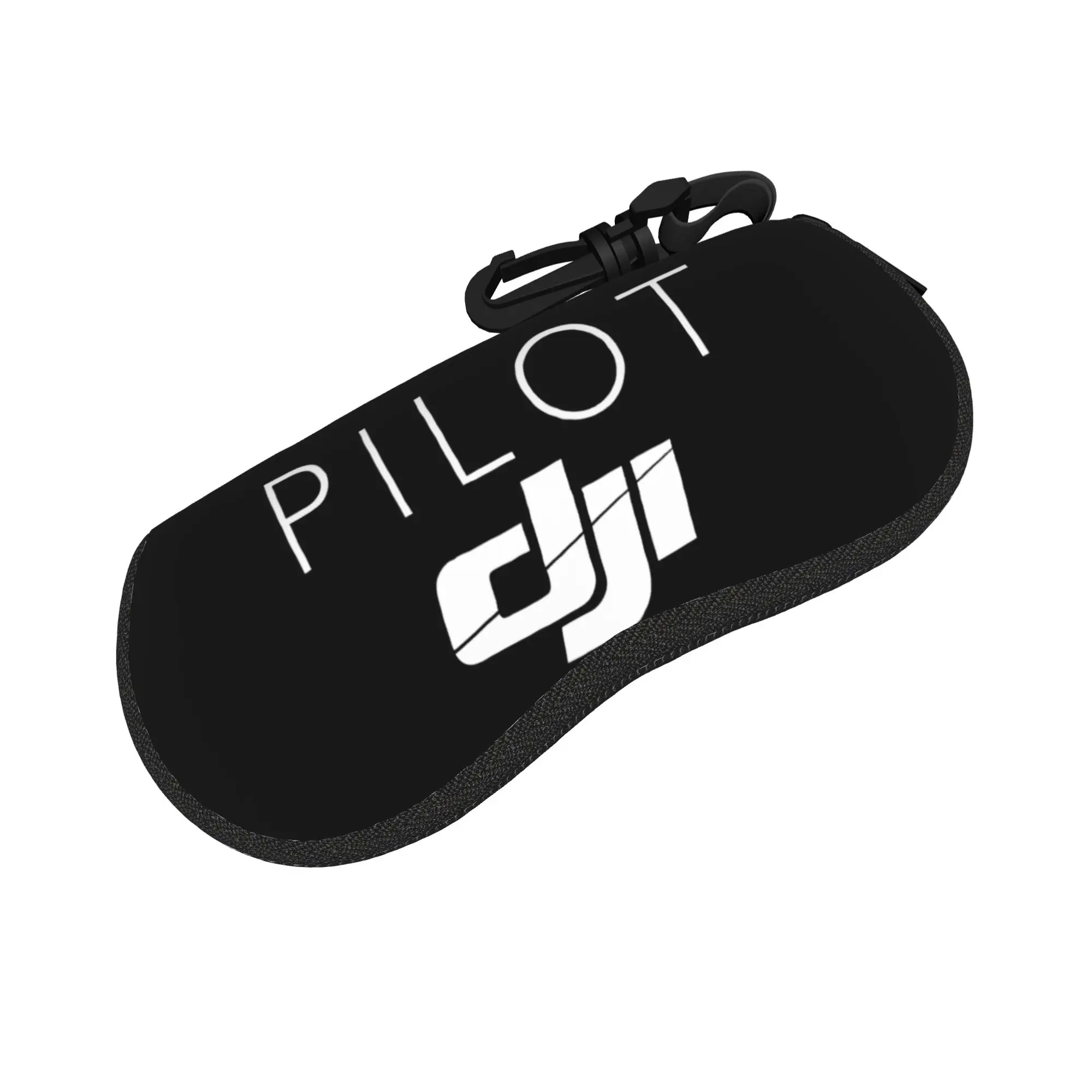 D-djis Drone Pilot Logo Glasses Case  Zipper Sunglasses Case Men Women Convenient Eyeglass Cases Cover Cute Eyewear Storage