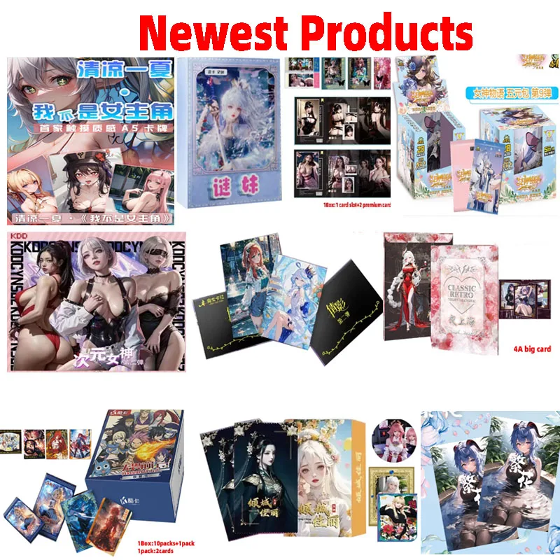 

Wholesale 48boxes Goddess Story A5 Double-Sided Big card "Beauty Shadow 2 Cards Waifu Booster Box Booster Box Toys Hobbies Gift