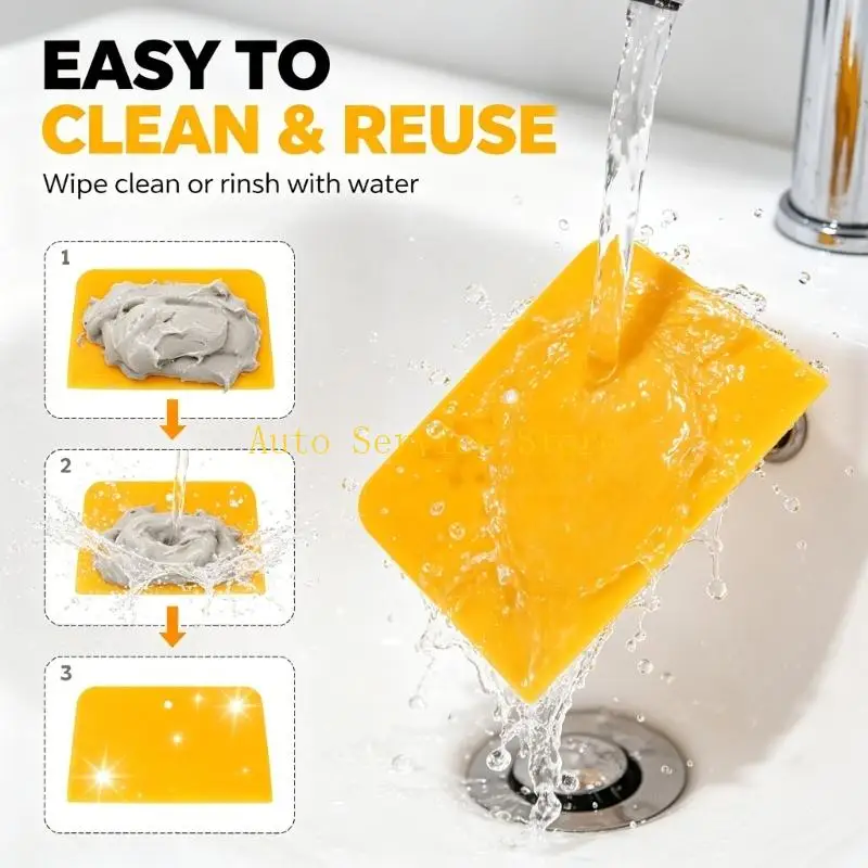 462A Body Filler Spreader Plastic Squeegee Scraper Set for Auto Panel Cleaning