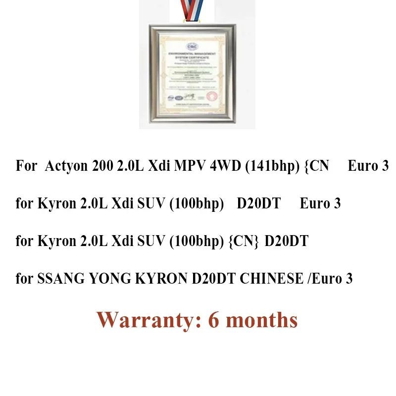 EJBR03401D Diesel A6640170021 6640170221 Common Rail Injector For SSANGYONG Actyon Kyron KYRON Euro 3 Kyron 2.0L Xdi SUV (100bhp