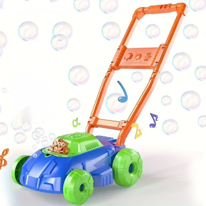 Trolley Bubble Machine com música para crianças, sabão, Electronic Bubble Mower, Walker, Outdoor Game Toys