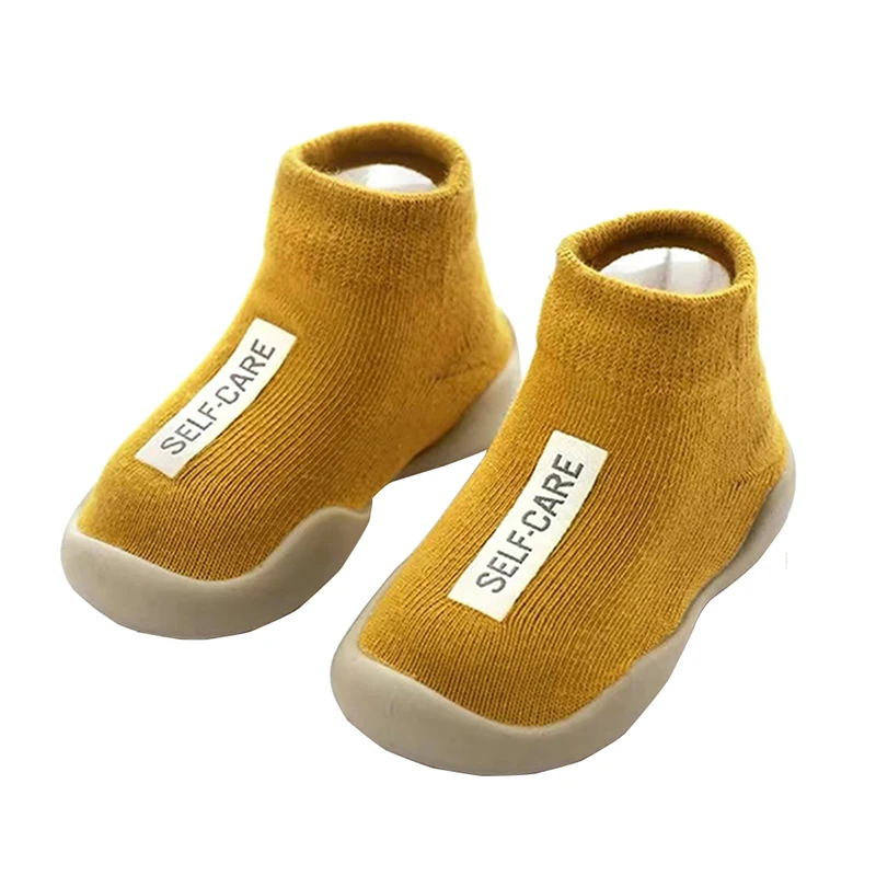 Unisex Baby Shoes First Shoes Baby Walkers Toddler First Walker Baby Girl Kids Soft Rubber Sole Baby Shoe Knit Booties Anti-slip