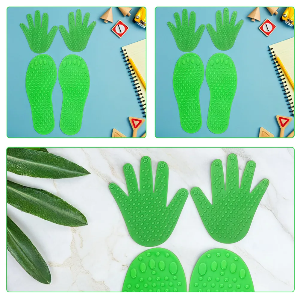 2Pairs Footprint Sensory Floor Markers Tactile Learning Tools for Kids Adults Sensory Integration Motor Skills Classroom