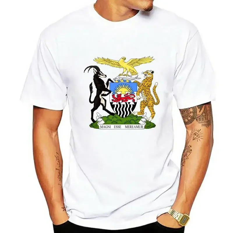 Coat Of Arms Of The Federation Of Rhodesia And Nyasaland Flag T-shirt For Men t-shirts 5XL Group Shirt