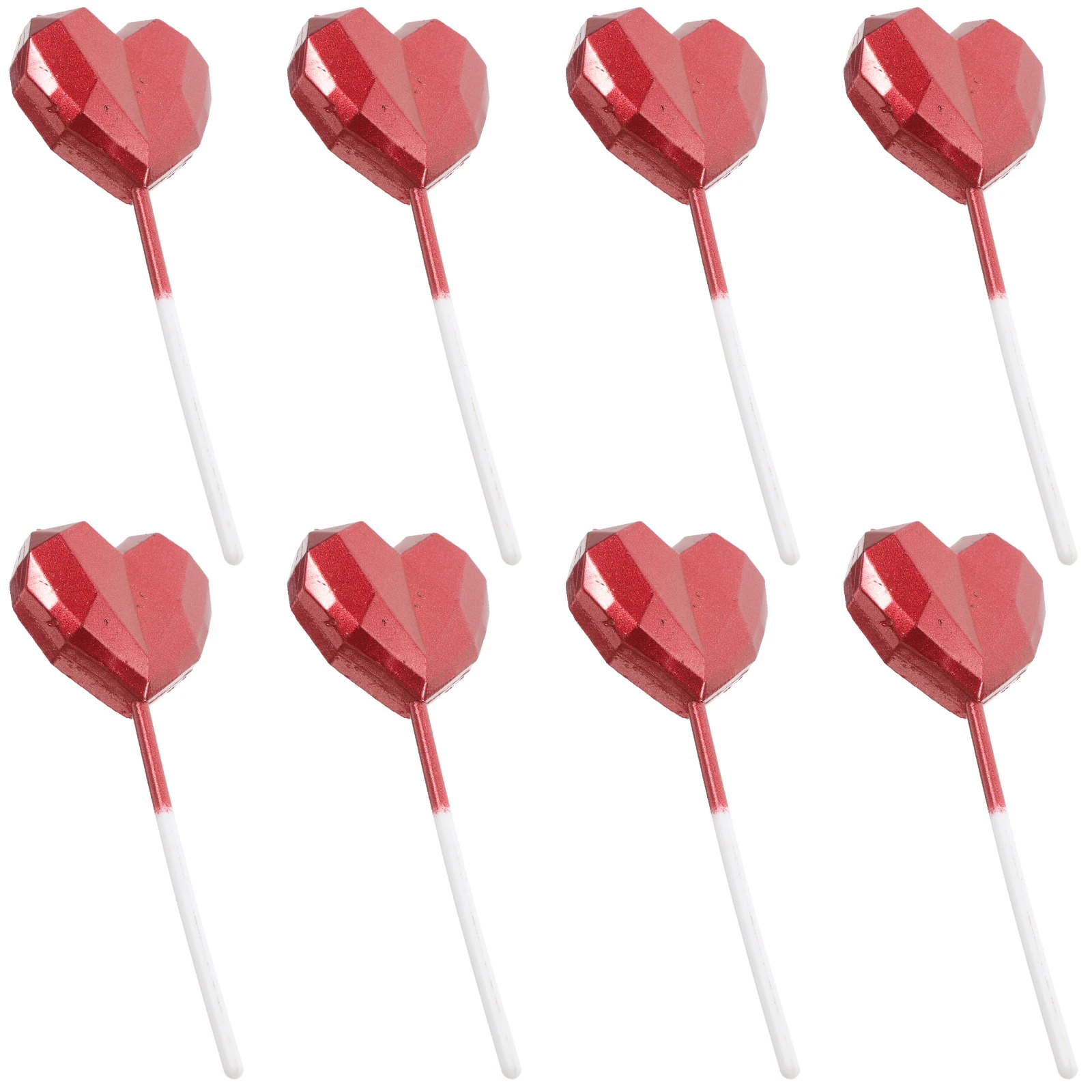 

8Pcs Happy Birthday Cake Heart Candles Fun Replacement Decorations for Dessert Party Supply Bright Flame Decoration Kids