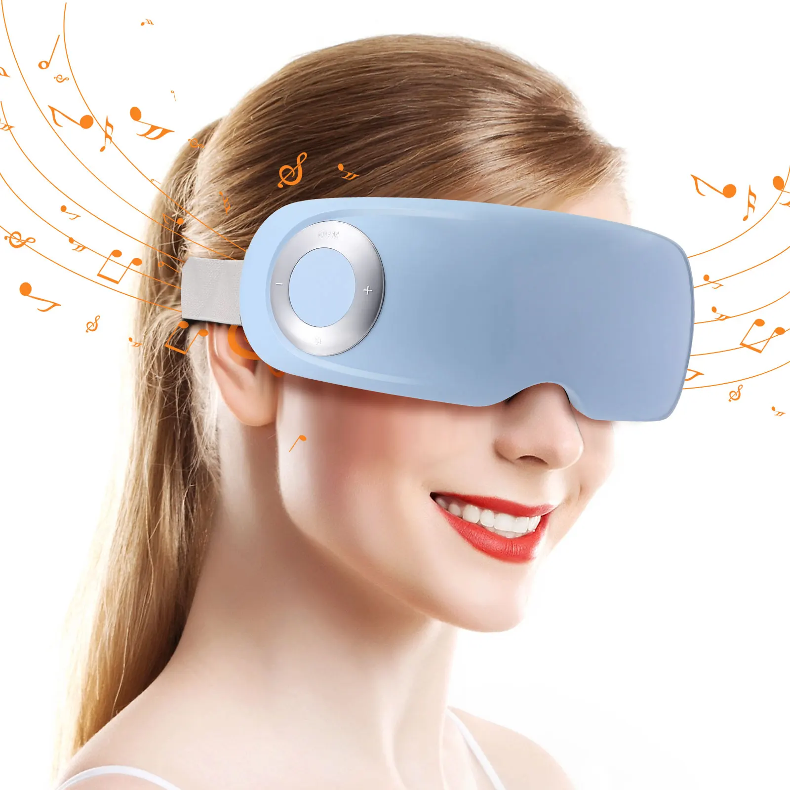 Masajeador Eléctrico para Ojos con Calor ﻿   Masajeador de Ojos con Acupresión y Música Bluetooth, Gafas de Masaje para Aliviar la Sequedad Ocular