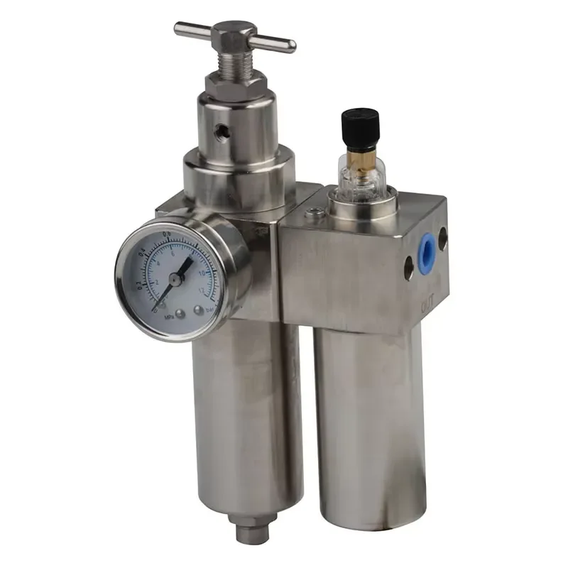 Stainless Steel Pneumatic FRL Filter Regulator Lubricator Combination