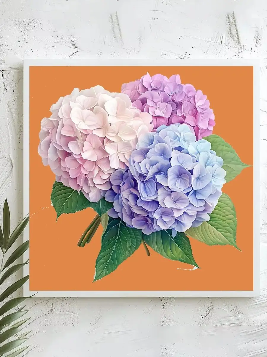 1 Stück 40x40 cm/15,74 Zoll, 11Ct/14Ct Kreuzstich-Set, DIY Valentinstagsgeschenk, Stickerei-Set für Festlichkeiten, Hortensienblumen – Detail 1
