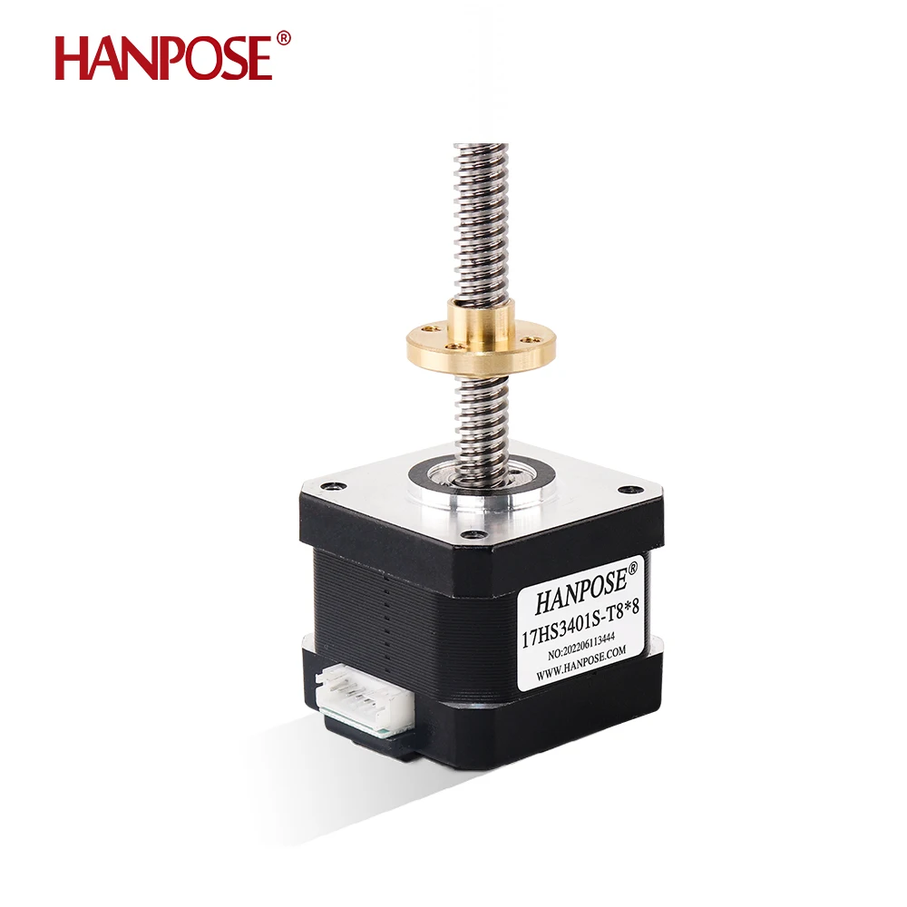 HANPOSE Nema17 17HS3401S-T8*8 Screw Rod Linear Stepping Motor1.3A 300mm Z-Motor with Trapezoidal Lead Srew for 3D printer