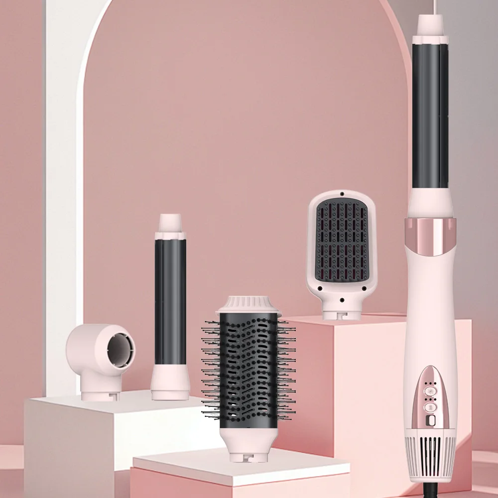 Best Seller Multi-Functional Detachable 5 in 1 High Speed BLDC Hair Dryer Straight Brush Hot Air Brush Hair Beauty Styling Tool