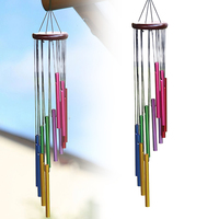 Outdoor Garden Wind Chime 12 Hollow Metal Tubes Hanging Metal Pipe Wind Chimes Bells Balcony Outdoor Yard Garden Home Decoration