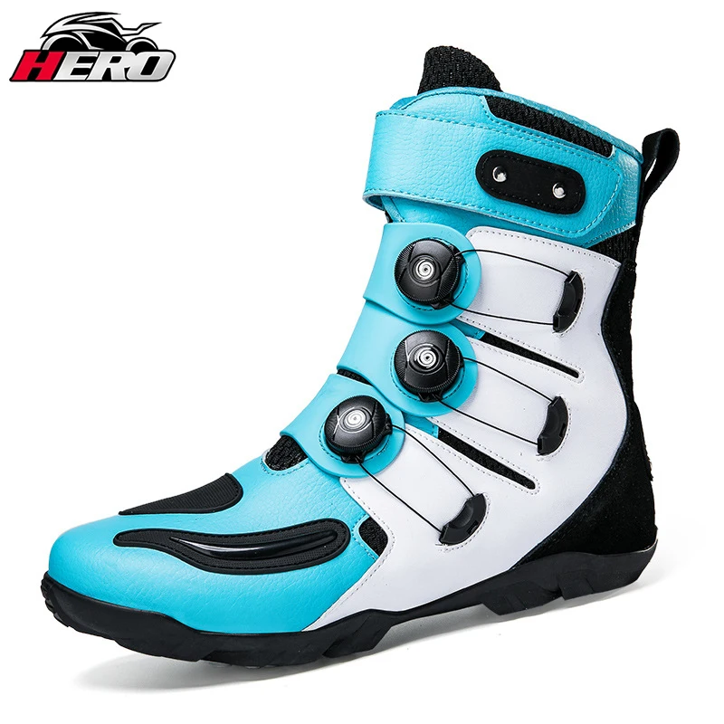 

Riding Motorbike Non-slip Sports Boots Road Commuter Motorcycle Sport Protective Boots High-top Shoes 4 Season