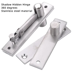 360-degreeStainless Steel Pivot Heavy Duty  Rotating Shaft Wooden Door Hinge Shaft Murphy Positioning Door Shaft Hidden Axis