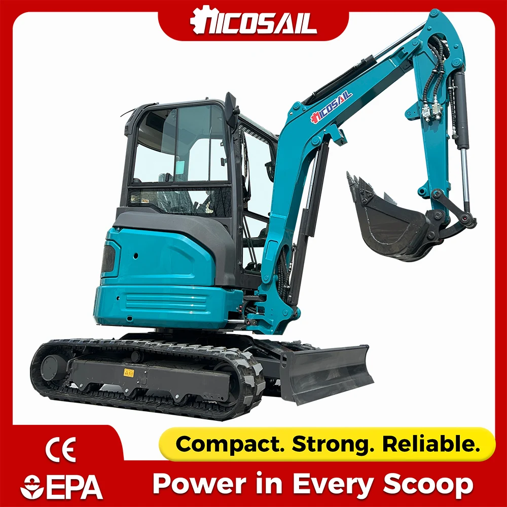 

3 Ton Compact Crawler Excavator CE Approved Euro 5 High Efficiency Simple Operation for Farmland Construction Work