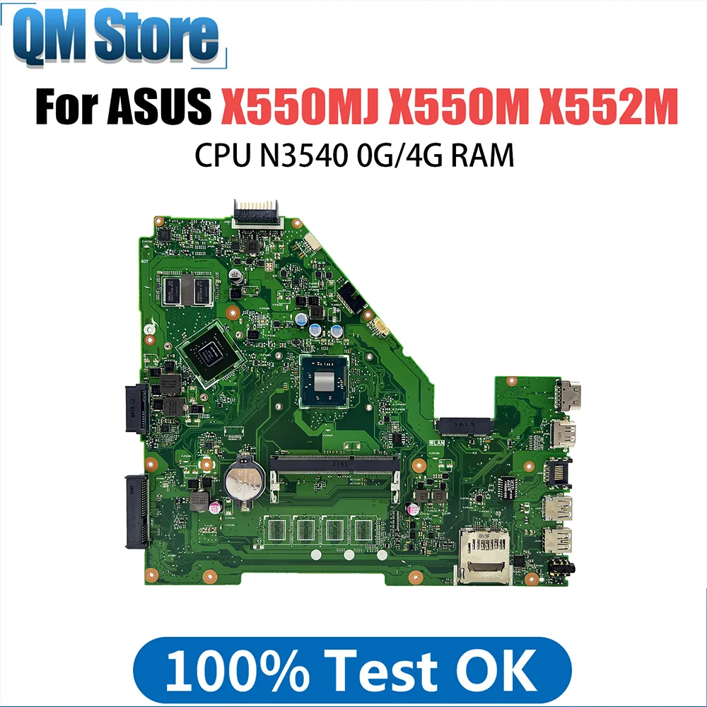 

X550MD with N3540 CPU GT920M RAM-0GB Mainboard For ASUS X550MJ X552M X550M Y582M DX992M Laptop Motherboard