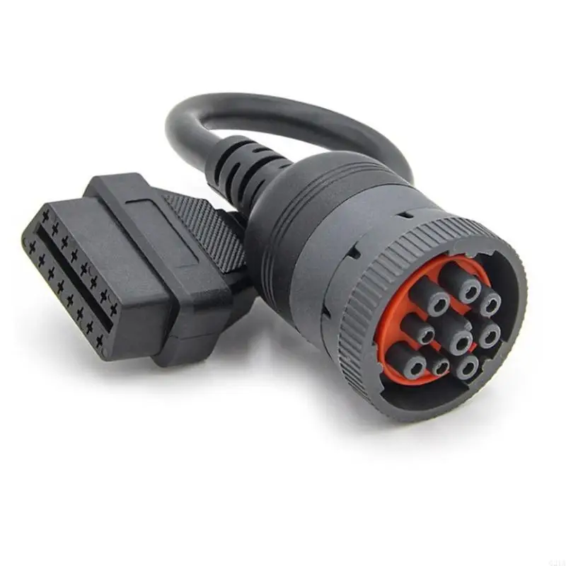 Universal Truck Diagnostic Cable 9Pin To OBD2 16Pin Connector Abrasion Resistant Design Enhances Compatibility