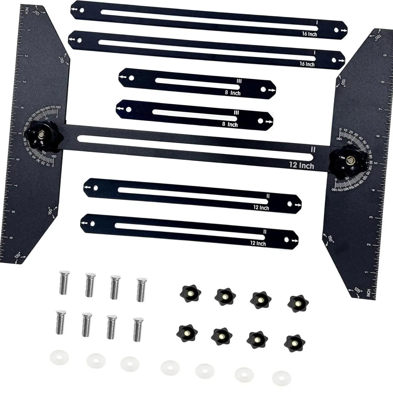 Stair Tread Template Tool Stair Jig 11.4-60.7in Length Adjustable Measuring Stair Tool,Flexible for Stairs Risers Partition