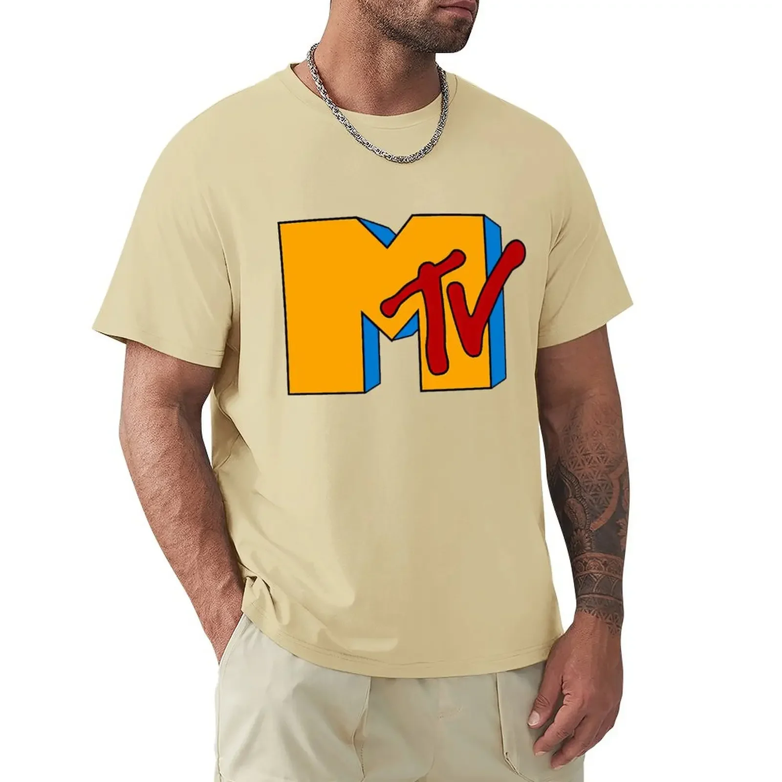 Vintage MTV Retro Rap Rock Music T Shirt Harajuku Short Sleeve T-shirt 100% Cotton Graphics Tshirt Tops