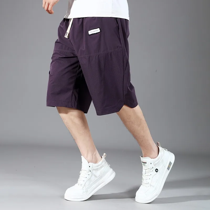 

plus Size Workwear orts Men Summer Thin Loose Casual Five-Quarter Pants Fat Guys Large Size 400 Pou Breathable Lightweight