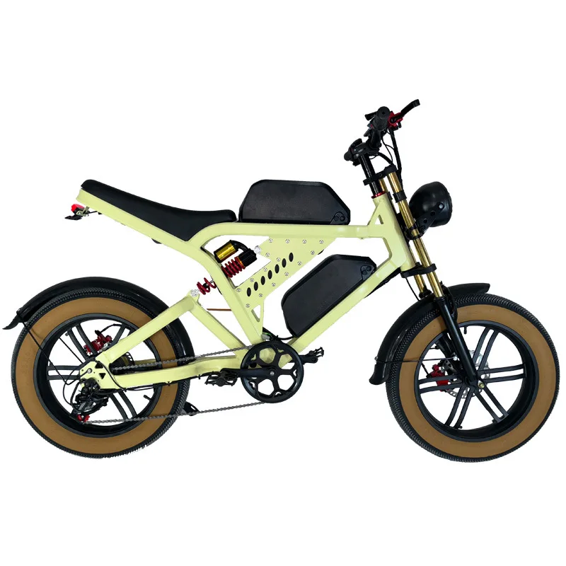 

Retro Off-Road Electric Bike for Adults, 48V 500W Brushless Motor, 26 Inch Wheels, 60KM Range, Lithium Battery, Fat Tire E-Bike