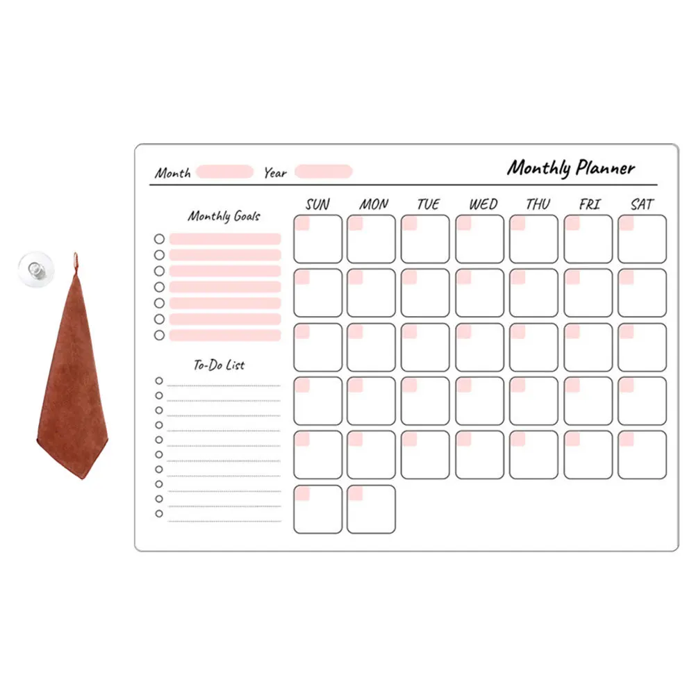 مجموعة واحدة من لوحة التخطيط المغناطيسية القابلة للمسح للثلاجة ولوحة المسح الجاف ومنظم الجدول الزمني للوحات تخطيط المكاتب المنزلية للثلاجة #5