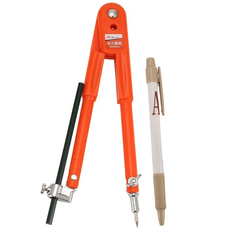 [NEWA76K!】 Carpenter Precision Pencil Compasses Large Diameter Adjustable Dividers Marking And Scribing Compass For Woodworking
