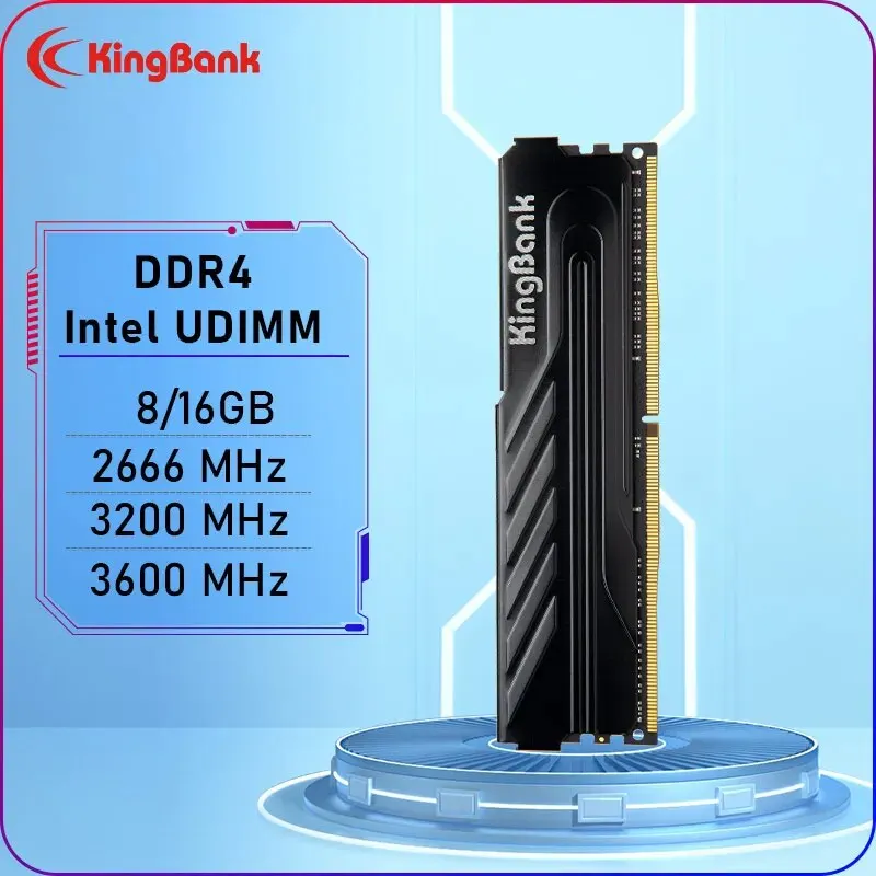 Kingbank Intel heatsink RAM DDR4 8GB 16GB 2666MHz 3200MHz 3600MHz XMP Desktop DDR4เมนบอร์ดรองรับหน่วยความจำพร้อมฮีทซิงค์