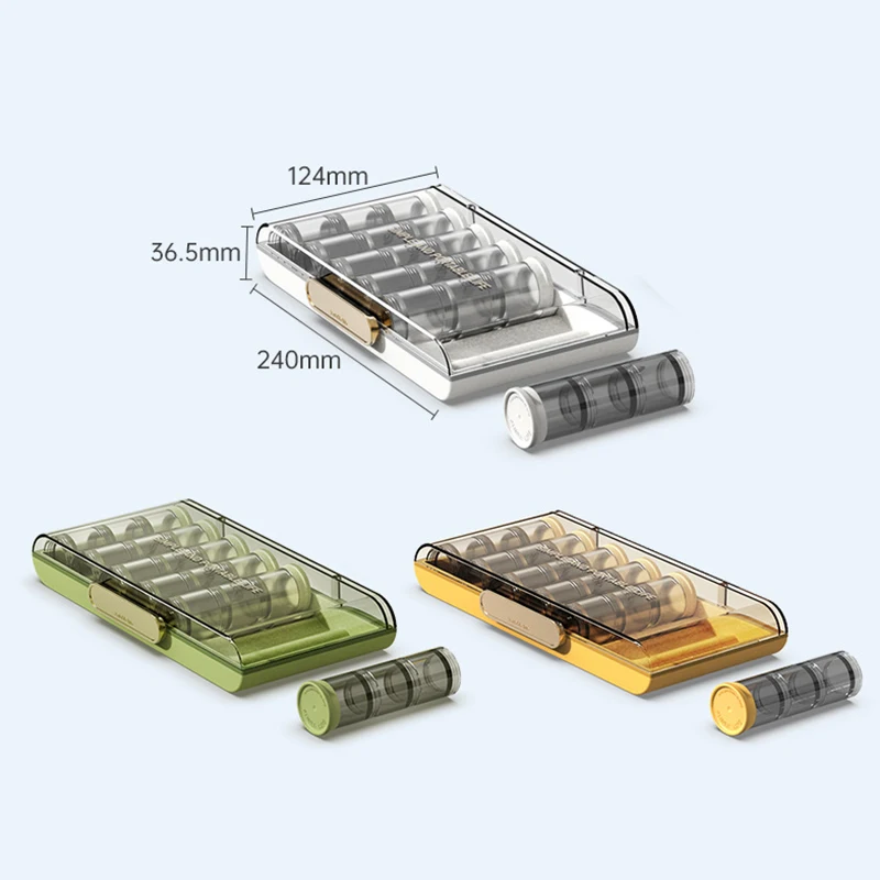 Portapillole portatile sette giorni alla settimana distributore di promemoria On-The-Go tre pasti al giorno scatola per la conservazione e l'erogazione di farmaci