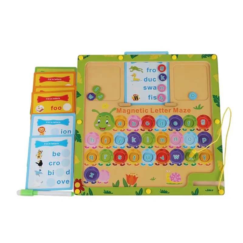 Magnetic Letter Matching Board Fine Motor Skills Learning Magnetic Board Fine Motor Skills Letter Sorting Game Double-Sided