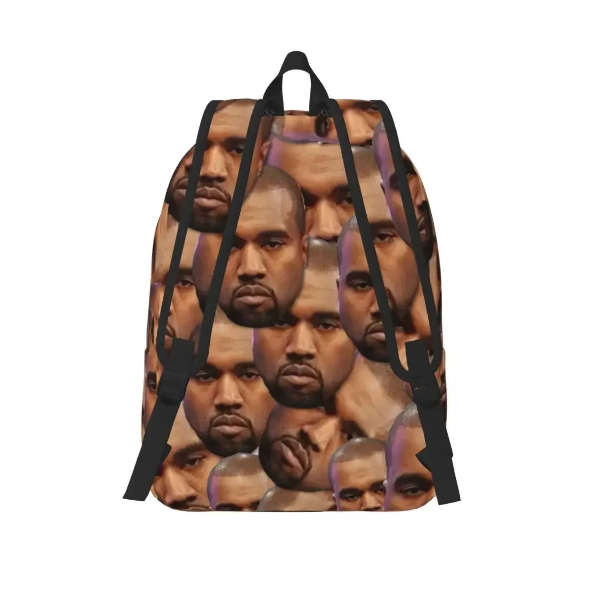 Kanye West Funny Head Backpack for Men Women Teenage Student Business Daypack apper Music Producer Laptop Canvas Bags Gift