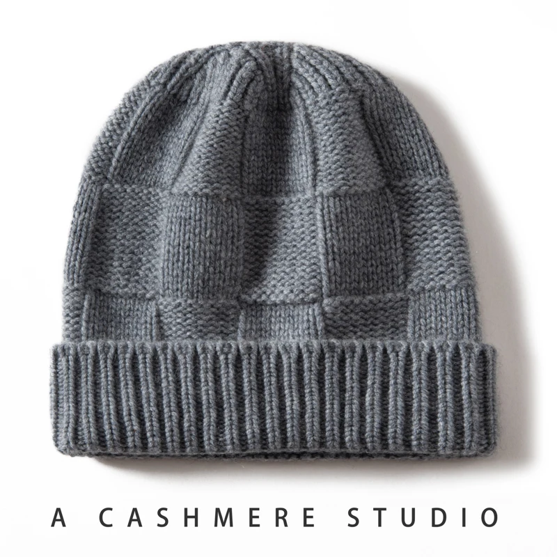 

2025 Hot Sale New Winter Women Hats 100% Cashmere Knitted Headgears Lady Soft Warm Thickened Hat Fashion Casual Outdoor Girl Cap