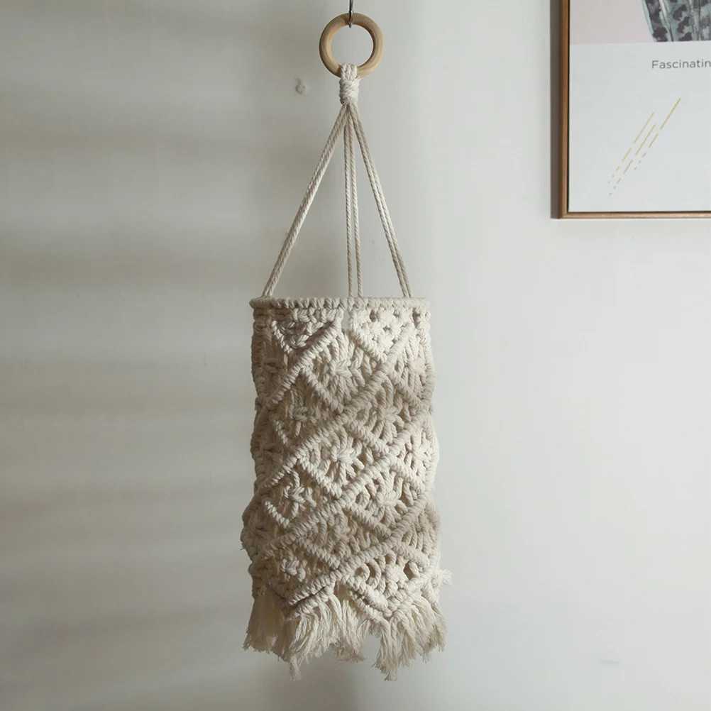 

Unique Removable Design Macrame Lamp Shade Handcrafted for Bedroom Living Room Decor Macrame Lamp Shade Weaving Lampshade