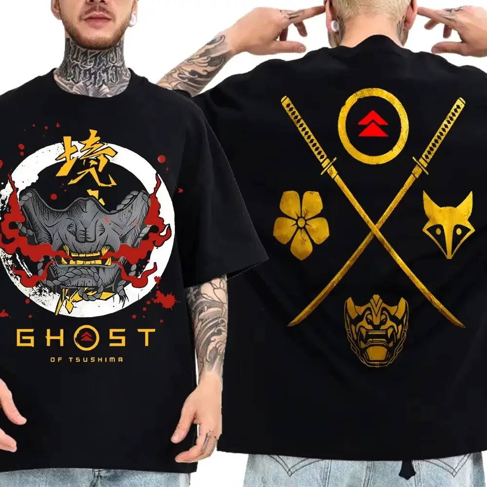 Camiseta gráfica Y2K TOPS Ghost of Yotei, camiseta de juego, Camiseta de algodón con estampado deportivo de moda de verano, ropa para niños, camiseta Unisex
