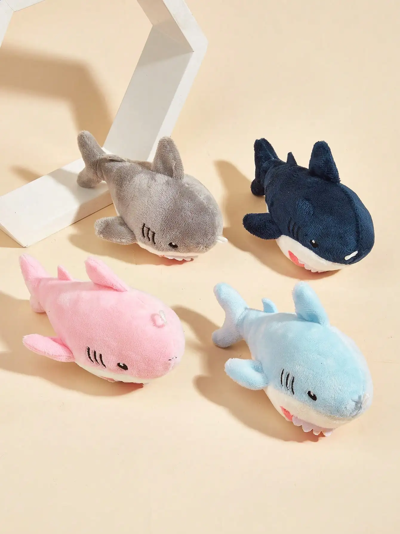1/2 Pcs Cute Shark Pet Plush Toy Soft Safe Chew Toy for Small Dogs Puppies Interactive Bite Resistant Dol