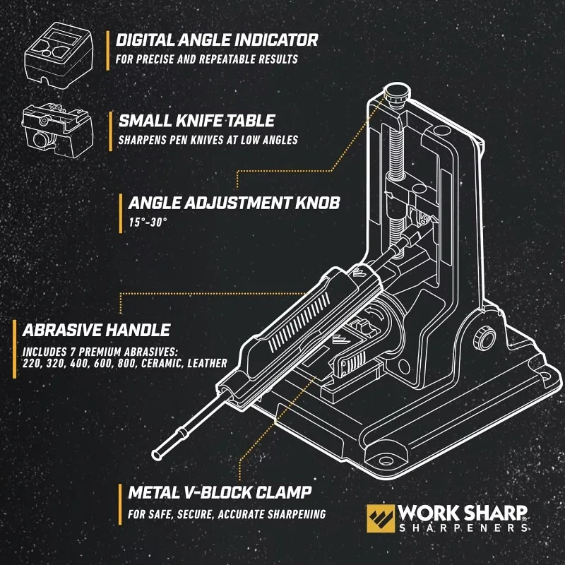 Professional Precision Adjust Knife Sharpener Tool, complete angle adjustable knife sharpening system